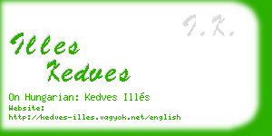 illes kedves business card